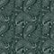 Monohcrome seamless pattern with Paisley motifs on dark green background