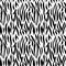 Monohcrome zebra seamless pattern. Abstract leather strips exotic print in black and white colors. Nature safari animal print