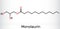 Monolaurin, glycerol monolaurate, glyceryl laurate molecule. It is monoglyceride and dodecanoate, used as a surfactant in