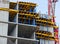 Monolith building cinstruction with multi-volume formwork installed