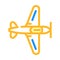 monoplane airplane aircraft color icon vector illustration