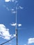 Monopole antenna in front of blue sky