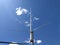 Monopole antenna in front of blue sky