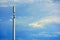 Monopole Disguised Cell Tower Against Blue Skies