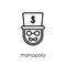 Monopoly icon. Trendy modern flat linear vector Monopoly icon on