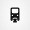 Monorail icon logo design. simple flat vector