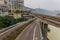 Monorail line crossing a highway in Chongqing, Chi