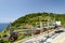 Monorail rack for grapes transport in Cinque Terre