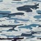 Monotone blue Seamless pattern modern Camouflage with stripe an