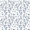 Monotone on blue shade flowers garden seamless pattern