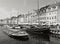 Monotone Image of Cruise Ship with So Many People on the Canal of Nyhavn in Copenhagen, Denmark