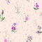 Monotone on purple shade blooming flowers garden seamless pattern for decorative,fashion,fabric,textile,print or wallpaper