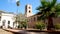 Monreale, Italy,,view of the bell tower of the Cathedral in the morning light