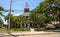 Monroe County Courthouse with a Large Kapok tree Ceiba pentandra,