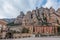 MONSERRAT, SPAIN - FEBRUARY 20, 2019: Santa Maria de Montserrat Abbey in Monistrol de Montserrat, Catalonia