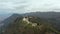 Monserrate hill in Bogota aerial footage