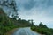 Monsoon on the hills, Himalayan mountains, Garhwal, Uttarakhand, India. Rainy image of the mountains of Himalayas. Climate change