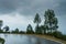 Monsoon on the hills, Himalayan mountains, Garhwal, Uttarakhand, India. Rainy image of the mountains of Himalayas. Climate change