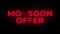 Monsoon Sale Text Flickering Display Promotional Loop.