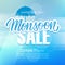 Monsoon Season Sale special offer banner with hand drawn lettering and umbrella for business, promotion and advertising.