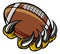 Monster animal claw holding American Football Ball