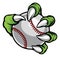 Monster or animal claw holding Baseball Ball