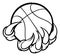 Monster or animal claw holding Basketball Ball