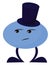 Monster with blue hat, vector or color illustration
