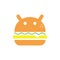 Monster burger logo design.