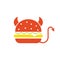 Monster burger logo design.