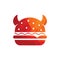 Monster burger logo design.