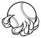 Monster claw holding Baseball Ball