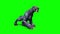 Monster Cougar Roars Green Screen 3D Rendering Animation