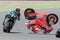 Monster Energy Grand Prix of Catalunya MotoGP. Drivers Jordi Torres and Dominique Aegerter, Moto Crash. Moto2