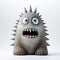 Monster Figurine With Concrete Texture