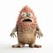 Monster Figurine With Inventive Designs And Concrete Texture