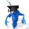 Monster with Graduation Cap and Diploma 3d illustration