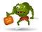 Monster killing a pumpkin