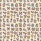 Monster letters seamless pattern
