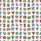 Monster letters seamless pattern