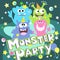 Monster party poster