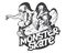 Monster riding skate, t-shirt print mascot logo mascot beast sticker