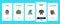 Monster Scary Fantasy Characters onboarding icons set vector