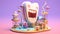 Monster Teeth City in 3D Lego Design Style
