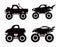 Monster truck Collections isolated vector Silhouette