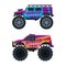 Monster Truck with Four-wheel Steering and Oversized Tires for Competition and Entertainment Vector Set