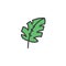 Monstera Leaf Plant filled outline icon