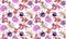 Monsters aliens cartoon seamless Halloween doodle pattern for wrapping paper and clothes print and kids