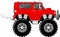 Monstertruck cartoon vector