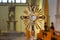 Monstrance, also called a Ostensorium in which the consecrated eucharistic host is held